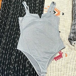 Target. Silver. Body suit